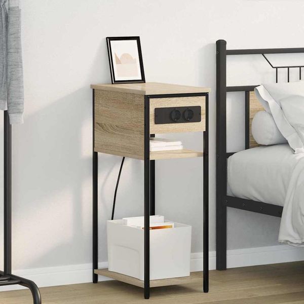 vidaXL Nachttisch Sonoma-Eiche 41 x 28 x 76 cm Holzwerkstoff 859576