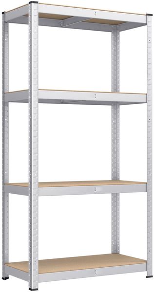 Songmics Schwerlastregal mit 5 Ablagen, Stahl / MDF, Silber, 160 x 40 x 80 cm