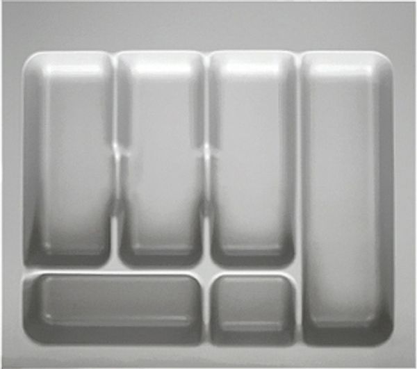 Besteckeinsatz-2, grau 55 cm (B 450-490 x T 360-440 mm) mit 6-Facheinteilung/ Besteckeinsatz / Besteckkasten