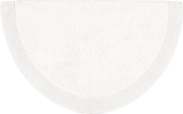 my home Badematte Kapra, Badvorleger, Badezimmer Teppich, Höhe 14 mm, beidseitig nutzbar, fußbodenheizungsgeeignet, strapazierfähig, Baumwolle, halbrund, mit Bordüre, Badteppich, Badematte