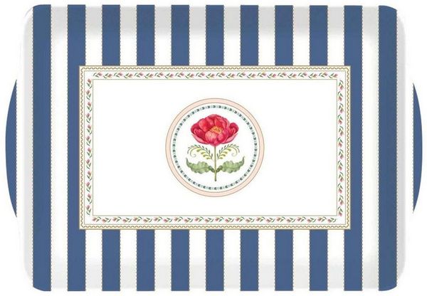 EasyLife Tablett Flowery, Melamin, Farbe: Mehrfarbig, Motiv: Blumen