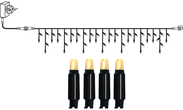System 24 "Starter-Set" LED Eiszapfen-Lichterkette 3 m warmweiß, IP44