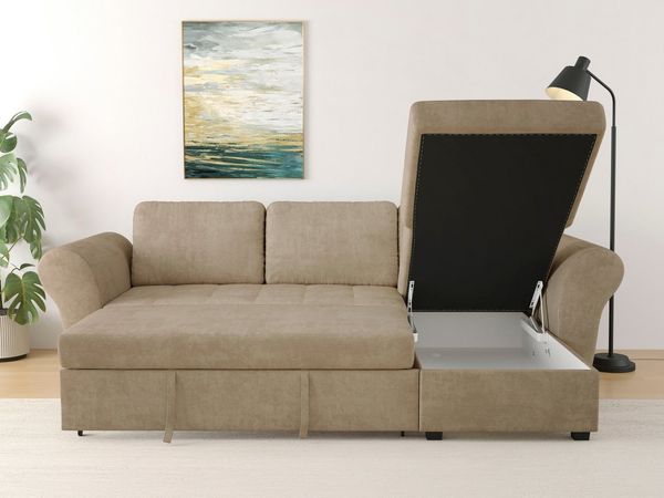 Trends by HG Ecksofa Lasse L-Form, B: 259 cm, mit Bettfunktion & Bettkasten