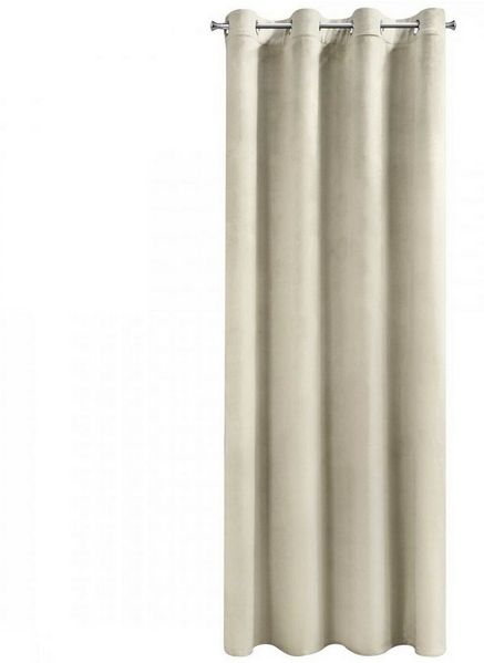 Design91 Vorhang Samtvorhänge 140x250 cm (1 St), Ösen, blickdicht, Samt, Wohnzimmer