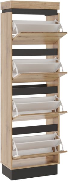 Schuhkipper >CORTE< in Coast Evoke Eiche Dekor - 53,8x175,5x29cm (BxHxT)