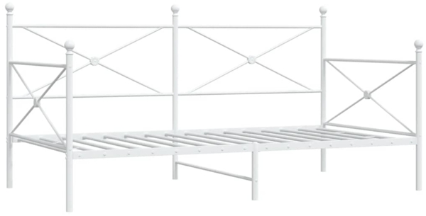vidaXL Tagesbett ohne Matratze Weiß 100x200 cm Stahl 4104684