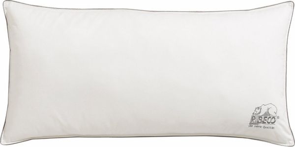 RIBECO Microfaserkissen Marie, Kissen 40x80 cm & 80x80 cm im Spar-Set erhältlich!, Füllung: 100% Polyester, Bezug: 100% Baumwolle, Kopfkissen flauschig & Allergiker geeignet (Hausstauballergiker)