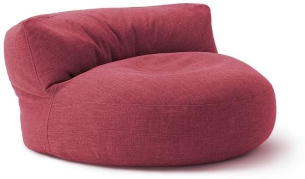Lumaland 'Interior Line' Sitzsack-Sofa, Leinen Look and Feel, Indoor - Rot, 90 x 50 cm, 320l