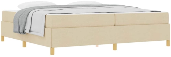 vidaXL Bettrahmen mit Matratze Creme 200 x 200 cm Stoff 3398967 Bild 2