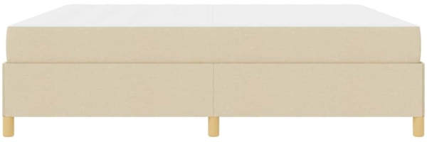 vidaXL Bettrahmen mit Matratze Creme 200 x 200 cm Stoff 3398967 Bild 6