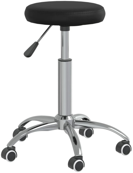 vidaXL Massagehocker Kunstleder Schwarz 3085693