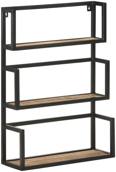 vidaXL Wandregal 60x20x85 cm Raues Mangoholz 321074