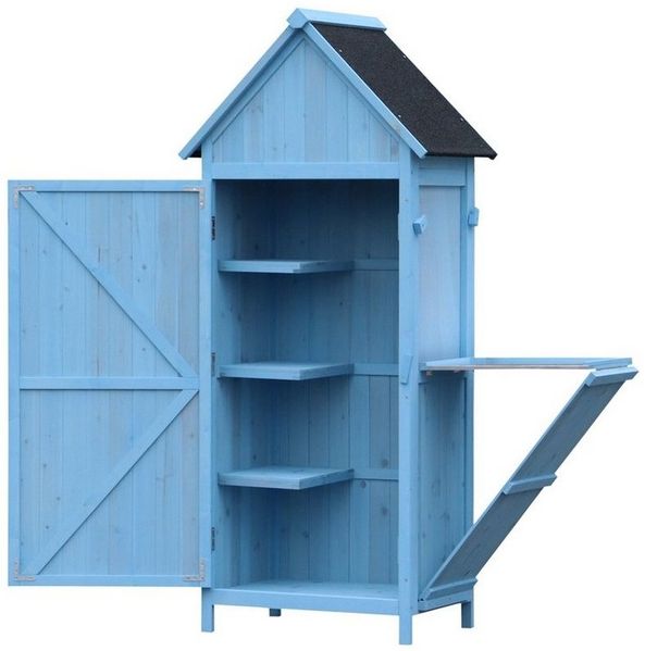 HTI-Living Garten-Geräteschrank Geräteschrank Wanda, BxT: 77x53 cm, (Stück, 1 St, 1x Geräteschrank, ohne Dekoration), Gartenschrank Holz