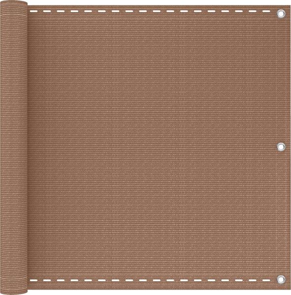 vidaXL Balkonsichtschutz Taupe 90 x 800 cm HDPE und Aluminium 4003142