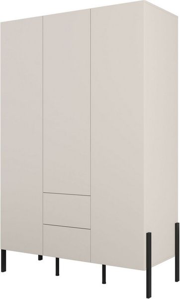 OTTO home Kleiderschrank Jukon, moderner Kleiderschrank mit Metallfüßen (B/H/T 3-Türer: ca. 135/210/60 4-Türer ca: 180/210/60) push to open Funktion, passend zur JUKON Serie, viel Stauraum