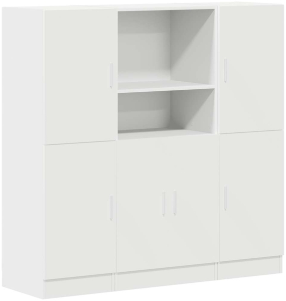vidaXL 3-tlg. Küchenschrank-Set Weiß Holzwerkstoff 3324151 Bild 1
