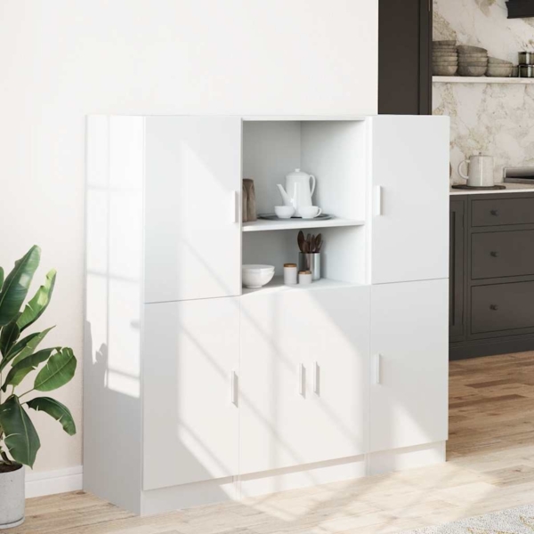 vidaXL 3-tlg. Küchenschrank-Set Weiß Holzwerkstoff 3324151 Bild 2