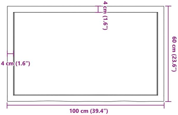 vidaXL Tischplatte 100x60x(2-6) cm Massivholz Eiche Unbehandelt 3156307 Bild 9