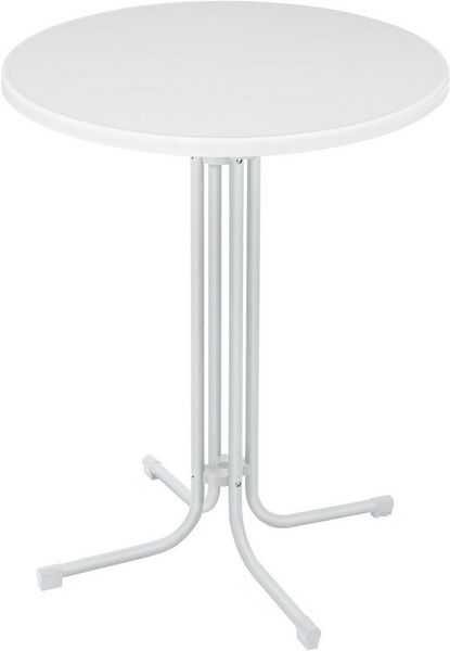 FIVMEN Stehtisch Klappbarer Ø 80 cm Bistrotisch aus Aluminium Rund 110 cm hoch Bartisch (Leichte Montage, Partytisch pulverbeschichtet)