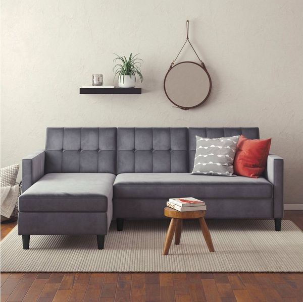 Dorel Home Ecksofa Hartford II, mit Bettfunktion und Stauraum, Recamiere beidseitig montierbar