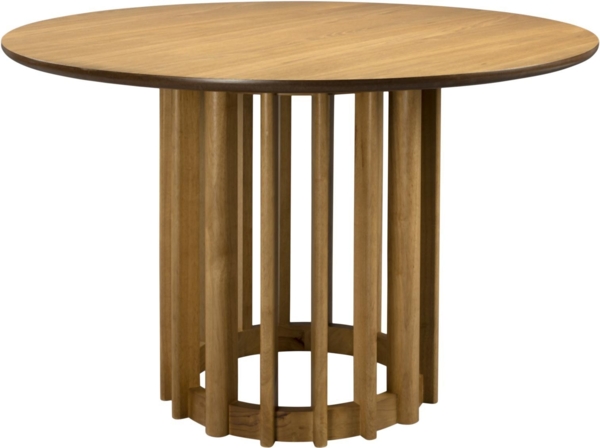 Esstisch BARLET Rund Ø 120 cm Eichenfurnierplatte von DutchBone