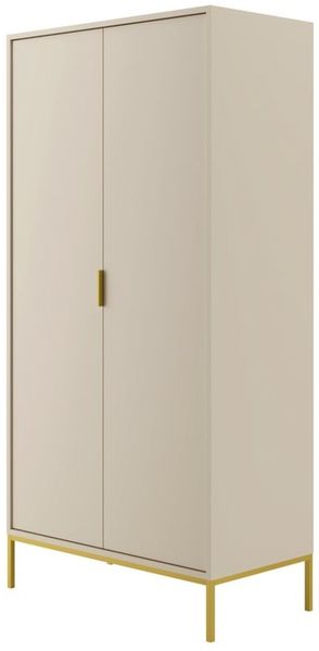 Raumhirsch Furniture Kleiderschrank Austin 100 x 55 x 205 cm (Einzelmöbel, Drehtürenschrank mit Regal und Kleiderstange) modernes Design, funktional & langlebig, elegantes Finish