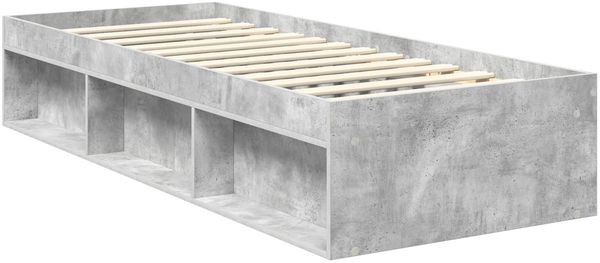 vidaXL Bettrahmen Beton Grau 75 x 190 cm Massives Kiefernholz 3411076 Bild 5