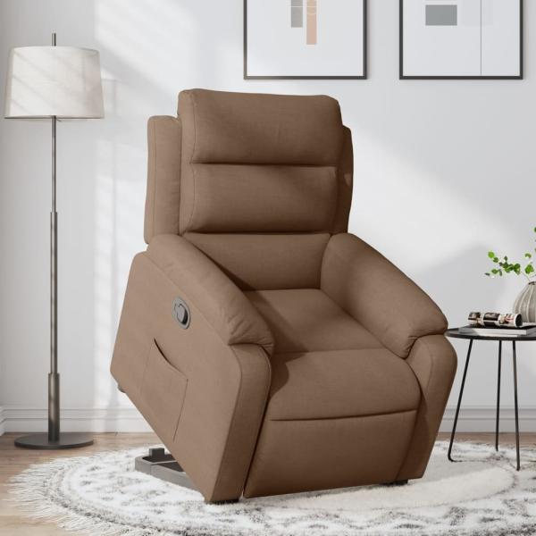 vidaXL Relaxsessel mit Aufstehhilfe Braun Stoff 3204984