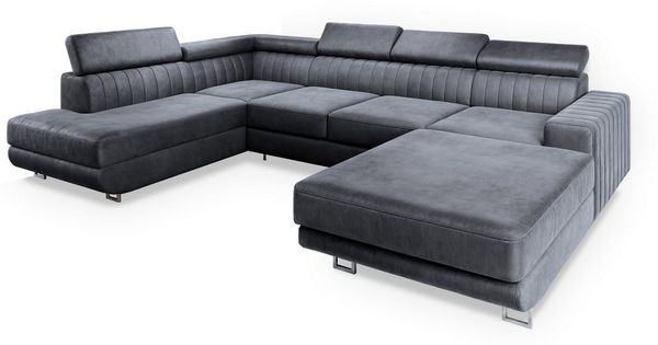 Masseno Ecksofa SIENA mit Schlaffunktion U-Form, Sofa mit Bettkasten