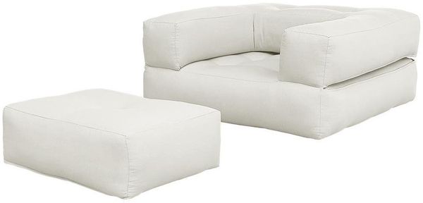 KARUP DESIGN CUBE Futonsessel mit Hocker 90x190 cm Natural