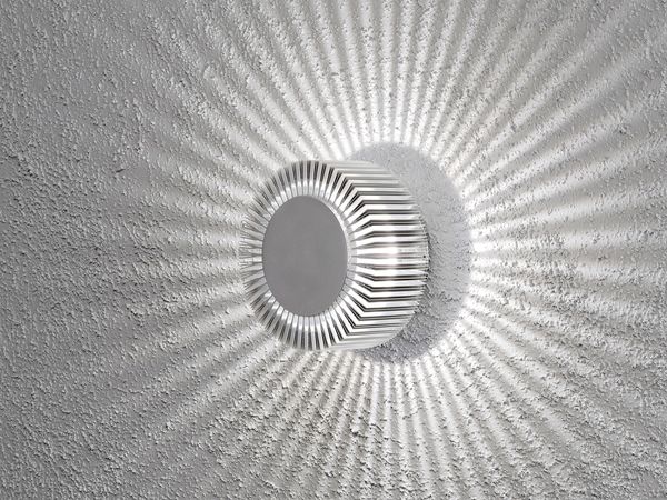 Wandleuchte MONZA für effektvolle Beleuchtung, 5W, IP54, massives Aluminium