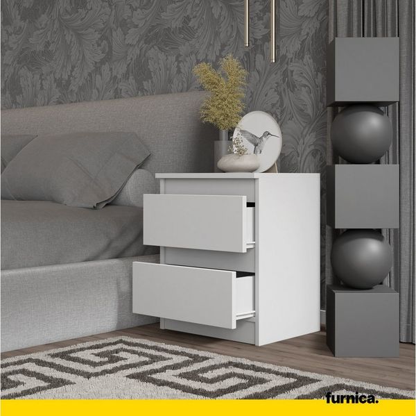 Furnica Nachttisch 2er-Set - BIG G - Nachtschrank mit 2 Schubladen H50cm B41cm T33cm (2er-Set)