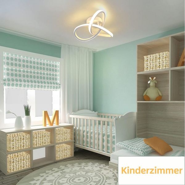 ZMH LED Deckenleuchte Wohnzimmer 3 Blatten 20W Klein Deckenlampe 3000K für Kinderzimmer, Augenschutz, Einfache Installtion, LED fest integriert, Warmweiß, 25cm Weiß Modern Flimmfrei Schlafzimmerlampe Küche Büro