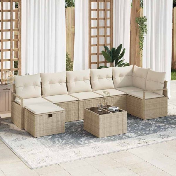 vidaXL Sofa Set mit Kissen 4 pcs Poly-Rattan 3360542