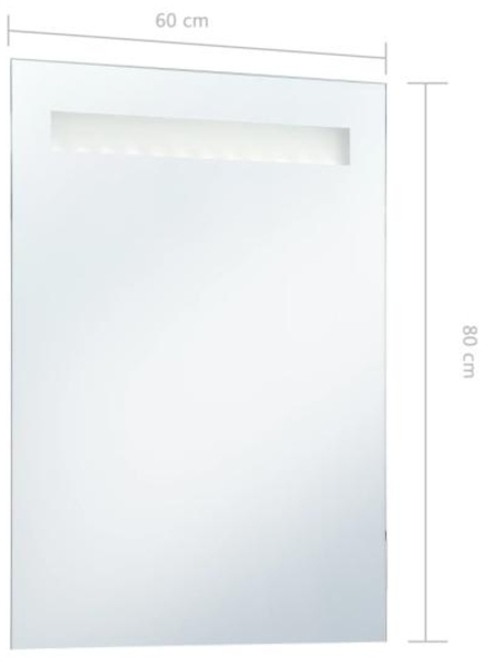 vidaXL Badezimmer-Wandspiegel mit LED 60x80 cm, Mit Beleuchtung [144709] Bild 5
