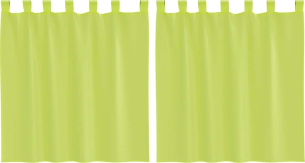 vidaXL Voile Vorhänge mit Lasche 2 Stk. Apfelgrün 4102251
