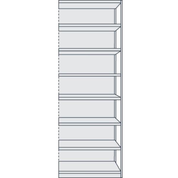 Kerkmann Büroregal Progress 500 Anbauregal BxTxH 96 x 60 x 260 cm 8 Böden m