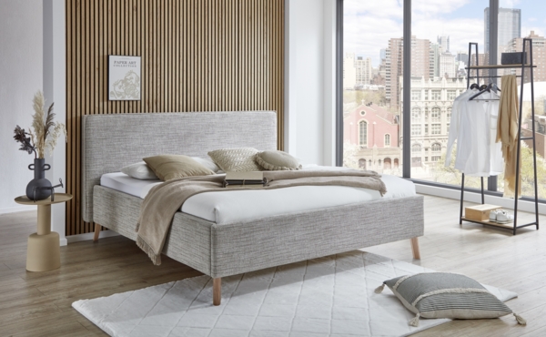 Polsterbett >Riva mit BK< Liegefläche 160x200 cm, Toffee, Stellmaß: 185x112x216cm (BxHxT)