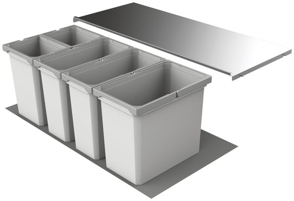 Abfallsorter Cox Box 2T/1000-5 mit fünffach Trennung für 100 cm Schrankbreite / Abfalleimer / Abfallsammler / Mülleimer