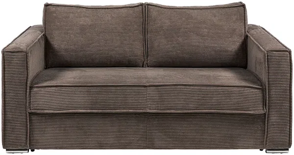 Vente-unique - LORETO Sofa SamtStoff Braun - B 223 cm95 cm x H 90 cm x L 195 cm Bild 2