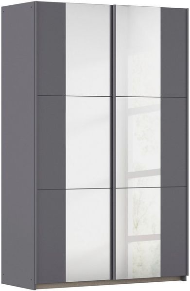 rauch Schwebetürenschrank Kleiderschrank Drehtürenschrank Schrank Garderobe KRONACH (in 3 Ausstattungen BASIC/CLASSIC/PREMIUM, Breiten 131/175/218/261 cm) optional ohne, mit 1 oder 2 Spiegel, viel Stauraum MADE IN GERMANY