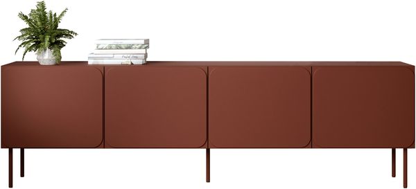 TV-Lowboard Rafael 200 4D (Farbe: Brick Red Sphera)