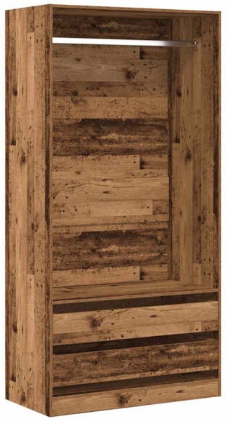 vidaXL Kleiderschrank Altholz-Optik 100x50x200 cm Holzwerkstoff 3318626