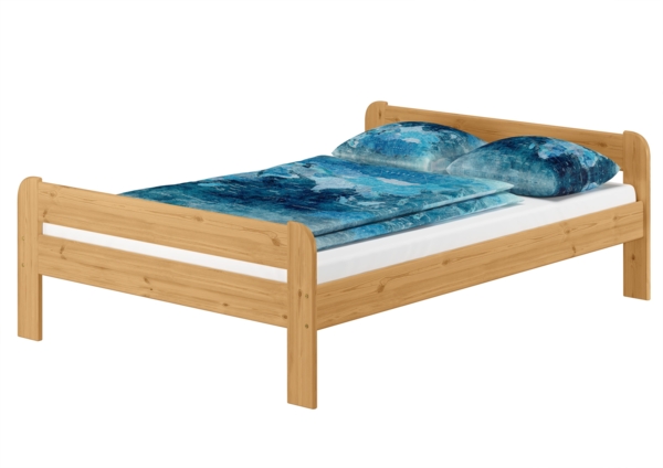 Doppelbett Massivholzbett Holzbett 140x200 Kieferbett Eiche gebeizt V-60.39E-14ohne Zubehör