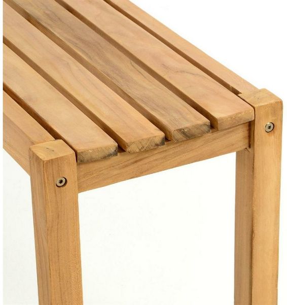VCM Garten-Essgruppe Teak 75 x 69 x 135 cm, (Set, 3-tlg, 1x Tisch 2x Bank) Bild 4