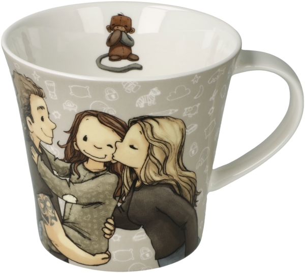 Goebel / Anouk Familie,Coffee-/Tea Mug,13,0cm x 10,0cm x 9,5cm / Fine Bone China / 13,0cm x 10,0cm x 9,5cm