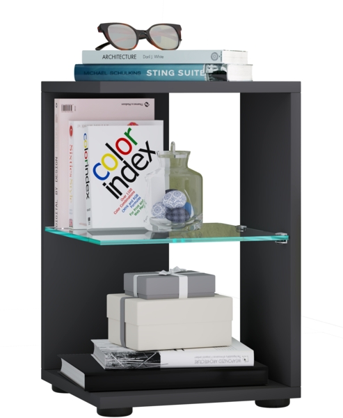 VCM Beistelltisch & Couchtisch Elani 918772 Anthrazit H. 45 x B. 30 x T. 30 cm