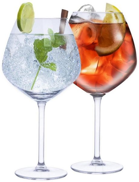 Alpina Cocktailglas alpina Gin Tonic Gläser Set 4 Stück – Große Gin Gläser 730ml, Glas