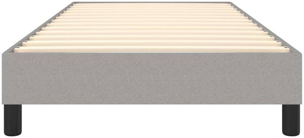 vidaXL Polsterbett, Stoff, 25,0 cm, Hellgrau, 90x200 cm, mit Lattenrost, Schwarz Bild 5
