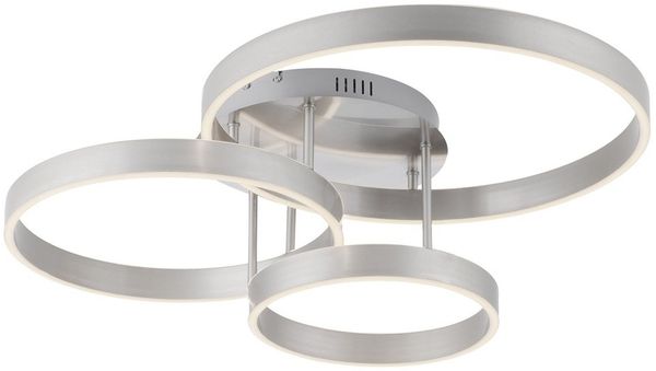 JUST LIGHT 15157-55 LED Deckenleuchte LILUTTI 3-flammig stahlfarben 3000K